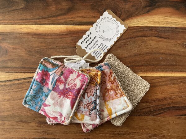 Reusable Face Scrubbies  Set of 4  Handmade